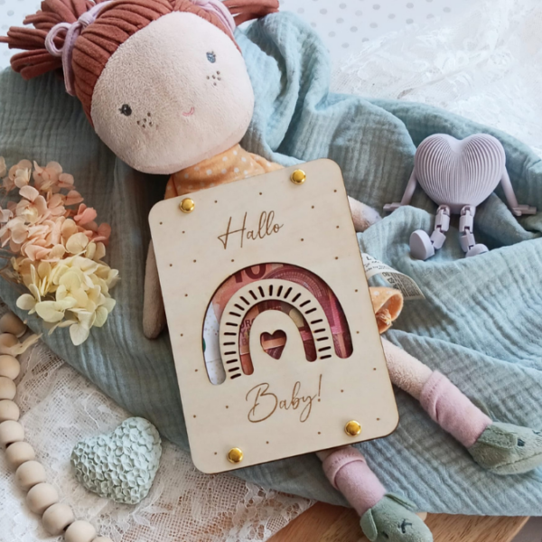 SVG Laser Datei Geburt Geldgeschenk Verpackung für Geld 4 Designs Hallo Baby Geldkarten Gutscheinkarten Laserdatei – Bild 15