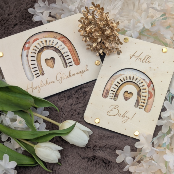 SVG Laser Datei Geburt Geldgeschenk Verpackung für Geld 4 Designs Hallo Baby Geldkarten Gutscheinkarten Laserdatei – Bild 17