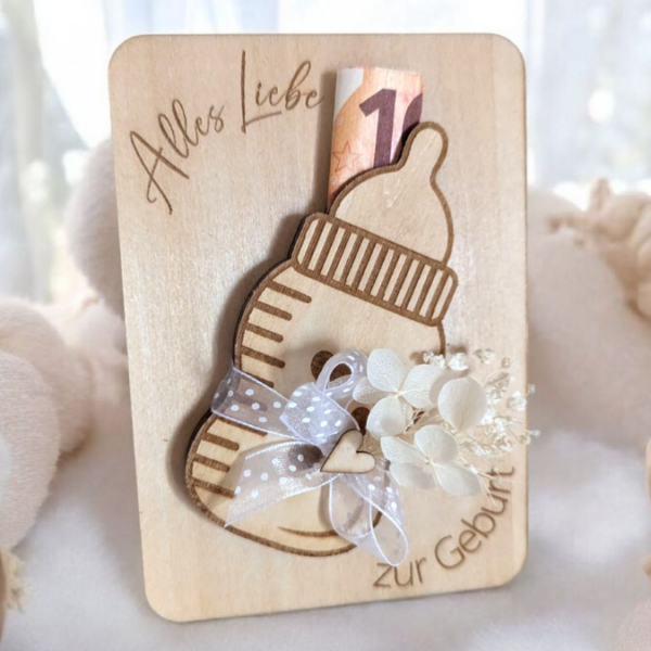 SVG Laser Datei Geburt Geldgeschenk Verpackung für Geld 4 Designs Hallo Baby Geldkarten Gutscheinkarten Laserdatei – Bild 4
