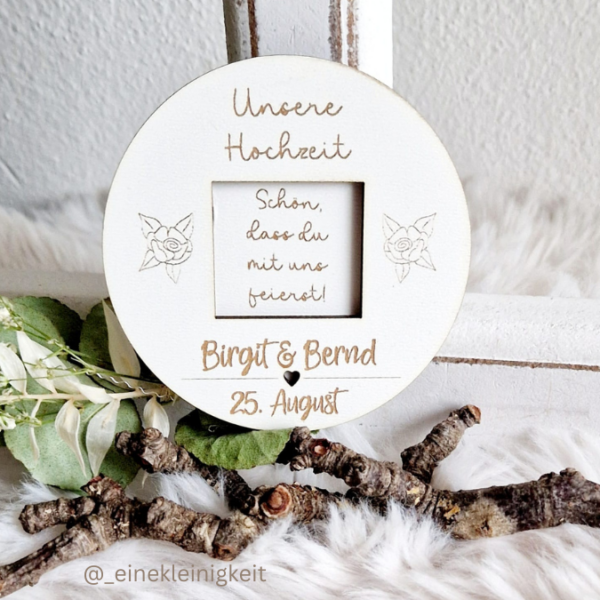 4 Designs Hochzeit Gastgeschenke Halter für Küsschen Schokolade als Gastgeschenk kleines Mitgebsel Dankeschön Tischkarten Namenskarten SVG Laser Datei – Bild 6