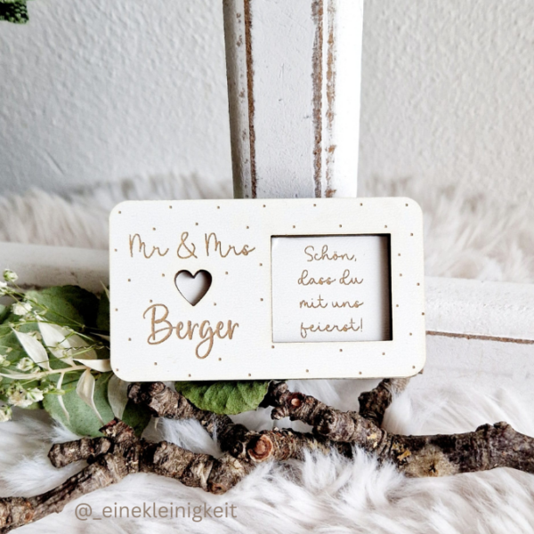 4 Designs Hochzeit Gastgeschenke Halter für Küsschen Schokolade als Gastgeschenk kleines Mitgebsel Dankeschön Tischkarten Namenskarten SVG Laser Datei – Bild 7