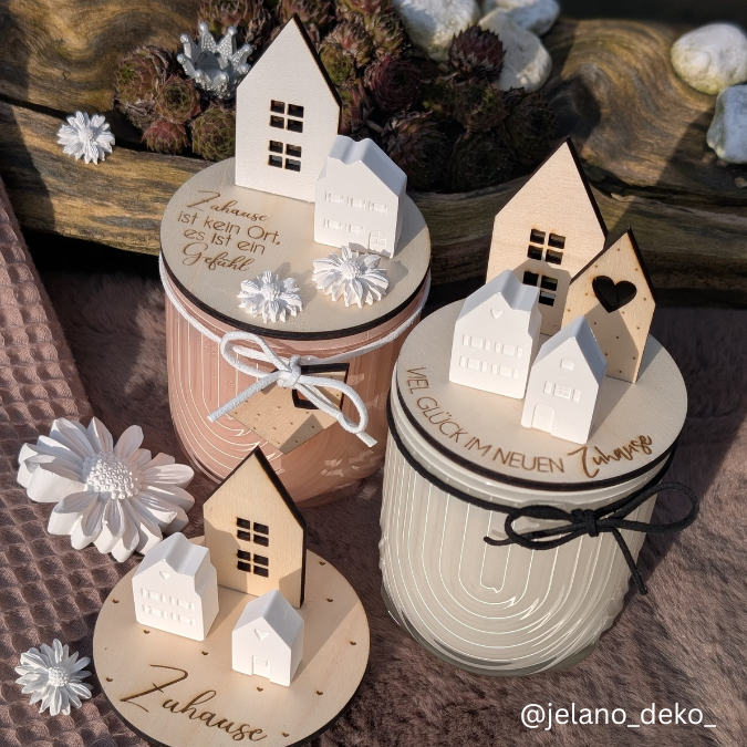 SVG Laser Datei - Geschenkscheiben für Gießteile Home Zuhause Heimathafen Ankerplatz mit kleinen Häuschen für Gießteile Laserdatei – Bild 16