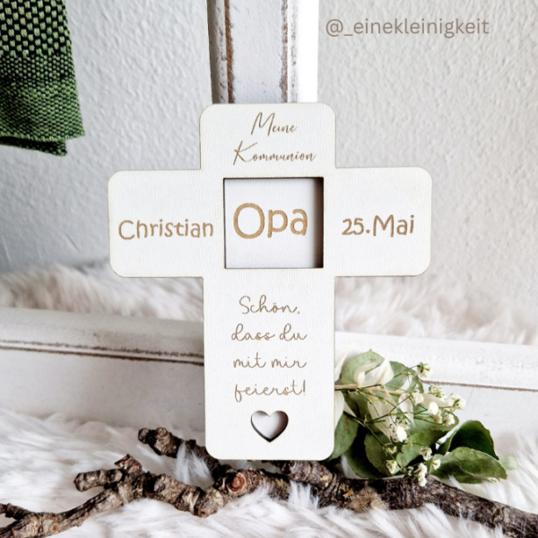 4 Designs kirchliche Anlässe Taufe Konfirmation Kommunion Firmung Halter für Küsschen Schokolade als Gastgeschenk kleines Mitgebsel Dankeschön Tischkarten Namenskarten SVG Laser Datei – Bild 8