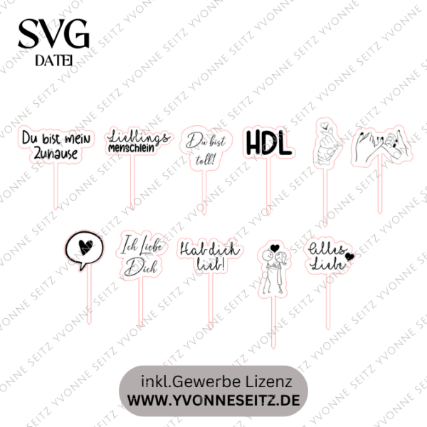 SVG Laser Datei - Ministecker Stecker Liebe Valentinstag Herzensmensch Lieblingsmensch Freunde Laserdatei – Bild 2