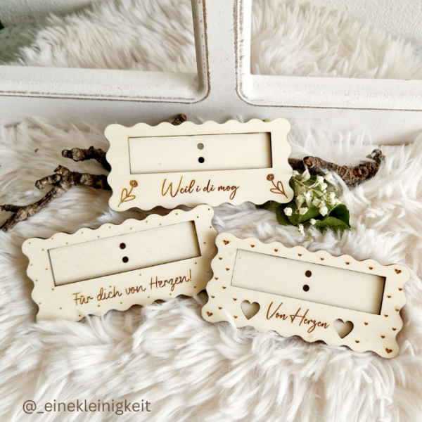 8 Designs verschiedene Anlässe Halter für Schokoriegel wie zb Merci, Kinderschokolade, Yogurette als Gastgeschenk kleines Mitbringsel SVG Laser Datei – Bild 3