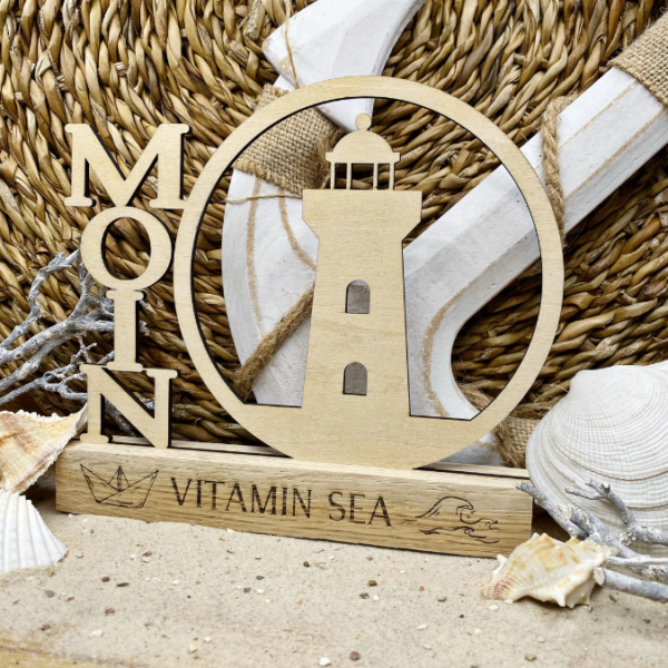 SVG Laser Datei Schriftzug für Klötzchen Easy Sticks MOIN Leuchtturm Heimathafen 3 Designs Lasercut – Bild 3