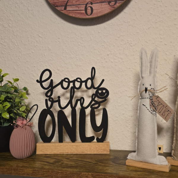 SVG Laser Datei Schriftzug für Klötzchen Easy Sticks Good vibes Only 2 Designs Lasercut – Bild 19