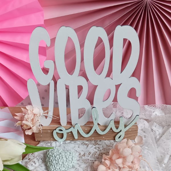 SVG Laser Datei Schriftzug für Klötzchen Easy Sticks Good vibes Only 2 Designs Lasercut – Bild 20