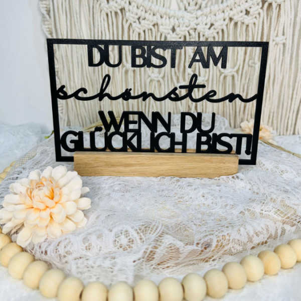 SVG Laser Datei Schriftzug für Klötzchen Klötzchen Rahmen Easy Sticks Du bist am schönsten wenn du glücklich bist 3 Designs Lasercut – Bild 11