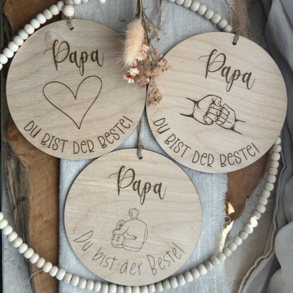 SVG Laserdatei Holzscheiben Papa Opa Vatertag Großvater Vater Geschenkidee Männer SVG Datei 6 Designs – Bild 17