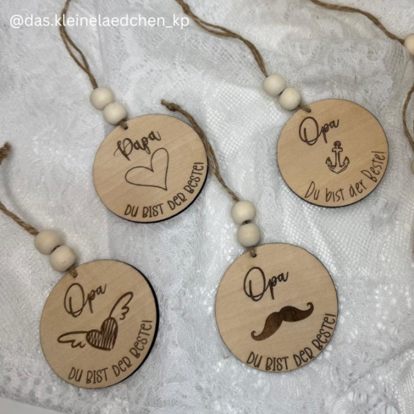SVG Laserdatei Holzscheiben Papa Opa Vatertag Großvater Vater Geschenkidee Männer SVG Datei 6 Designs – Bild 11