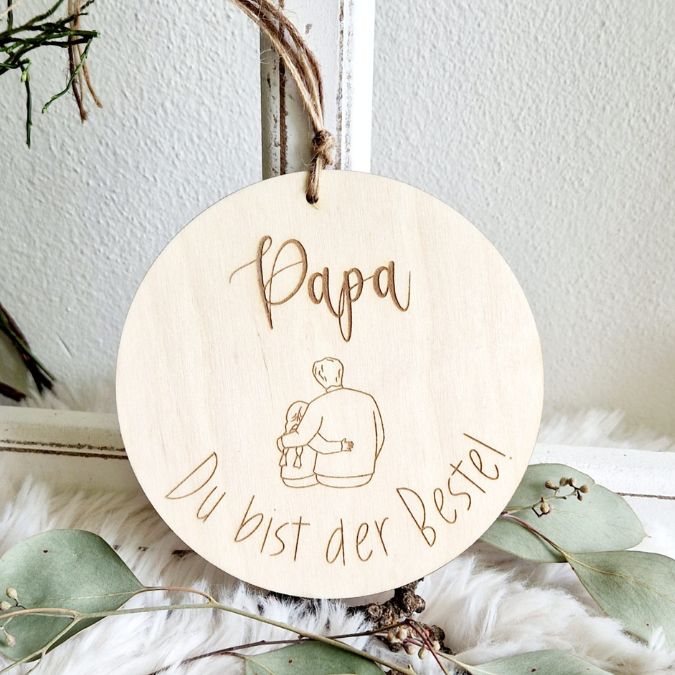 SVG Laserdatei Holzscheiben Papa Opa Vatertag Großvater Vater Geschenkidee Männer SVG Datei 6 Designs – Bild 15