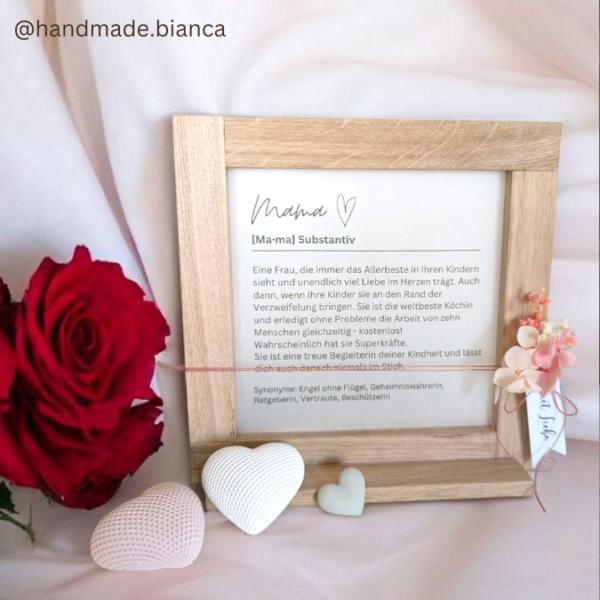 PRINT DRUCKVORLAGE PDF Mama Substantiv - Bedeutung - Geschenkidee Printable PDF Datei zum selber drucken – Bild 3