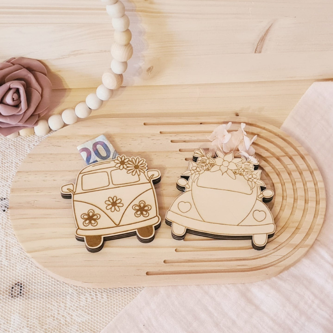 SVG Laser Datei - 3mm 4mm Hochzeitsauto Bulli Bus für Blumen oder Geldgeschenk Geschenkbox Hochzeitsgeschenk Hochzeit Flitterwochen Reiselust Laserdatei – Bild 11