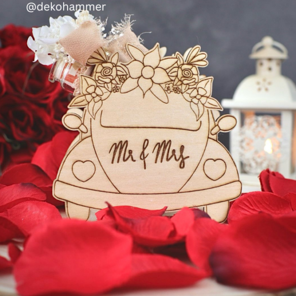 SVG Laser Datei - 3mm 4mm Hochzeitsauto Bulli Bus für Blumen oder Geldgeschenk Geschenkbox Hochzeitsgeschenk Hochzeit Flitterwochen Reiselust Laserdatei – Bild 13