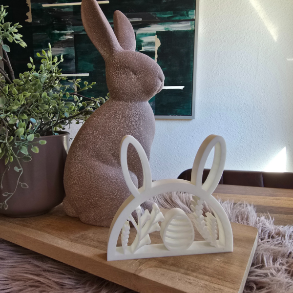 STL 3D Druck Datei Hasenbogen Floral mit Blumen und Ei Ostern 3DDruck Datei – Bild 3