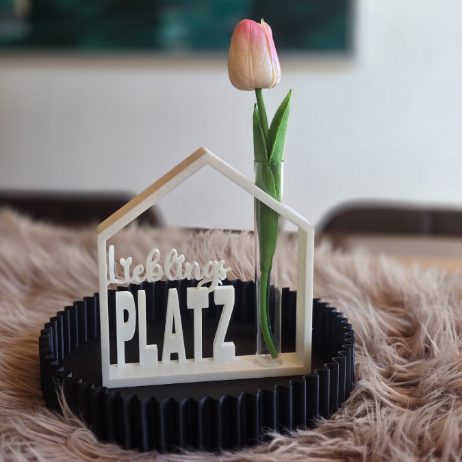 STL 3D Druck Datei Haus LIEBLINGSPLATZ mit Öffnung für Reagenzglas Häuschen Häuschenliebe 3D-Druck Datei – Bild 5