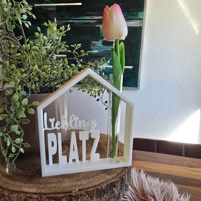 STL 3D Druck Datei Haus LIEBLINGSPLATZ mit Öffnung für Reagenzglas Häuschen Häuschenliebe 3D-Druck Datei – Bild 6