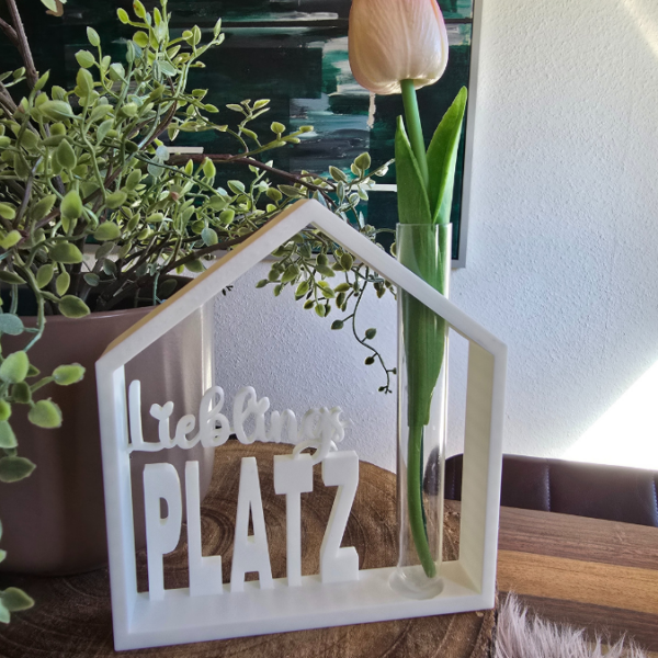 3D Druck Datei STL Haus LIEBLINGSPLATZ mit Öffnung für Reagenzglas Häuschen Häuschenliebe 3D-Druck Datei – Bild 3