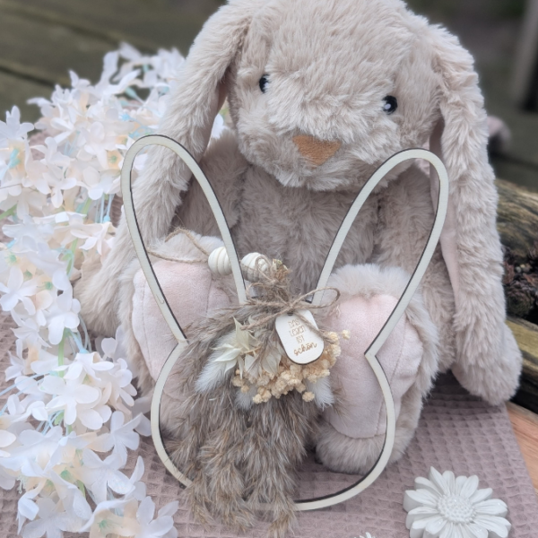SVG Laser Datei Kranz Hasenkranz 2in1 zum binden für Trockenblumen Hasenanhänger Hasen Osterhase Anhänger Geschenkanhänger Osterdeko Lasercut – Bild 17