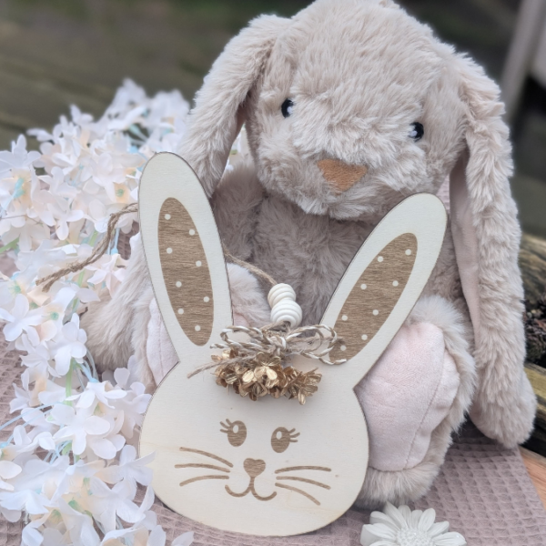 SVG Laser Datei Kranz Hasenkranz 2in1 zum binden für Trockenblumen Hasenanhänger Hasen Osterhase Anhänger Geschenkanhänger Osterdeko Lasercut – Bild 18