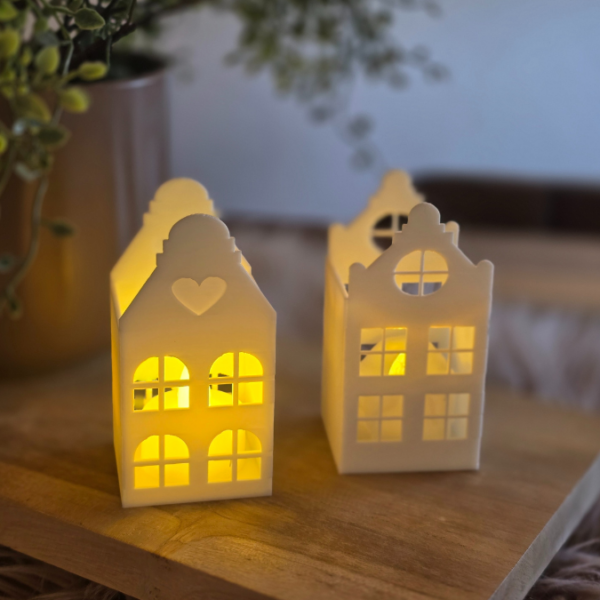 3D Druck Datei STL Teelichthäuschen Haus Häuser für LED Teelicht 3DDruck Datei – Bild 5
