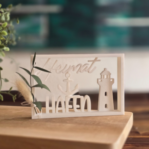 STL 3D Druck Datei Heimathafen Aufsteller Rahmen Leuchtturm Anker 3D-Druck Datei