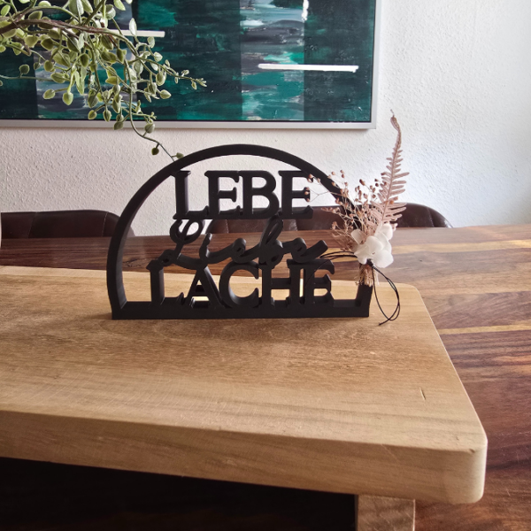 STL 3D Druck Datei Lebe liebe lache Aufsteller Bogen 3DDruck Datei – Bild 5