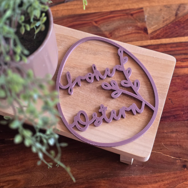 STL 3D Druck Datei Frohe Ostern Ei Türkranz Kranz zum aufhängen Geschenkidee 3D-Druck Datei – Bild 2