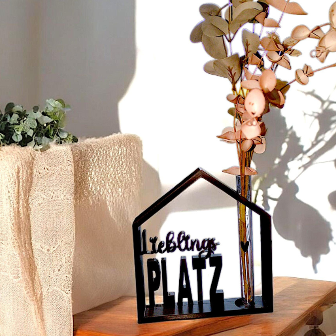 STL 3D Druck Datei Haus LIEBLINGSPLATZ mit Öffnung für Reagenzglas Häuschen Häuschenliebe 3D-Druck Datei – Bild 9
