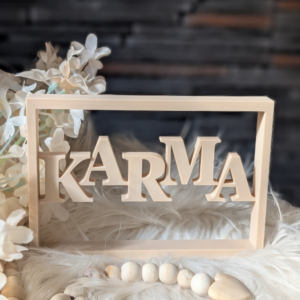 STL 3D Druck Datei Schild Statement Aufsteller KARMA 3D-Druck Datei