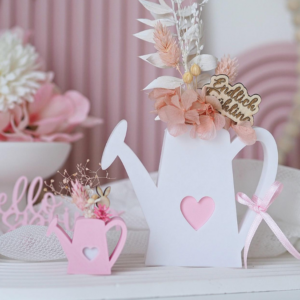 STL 3D Druck Datei Gießkanne Kanne 2er Set zum dekorieren mit Blumen Deko Geschenkidee 3D-Druck Datei