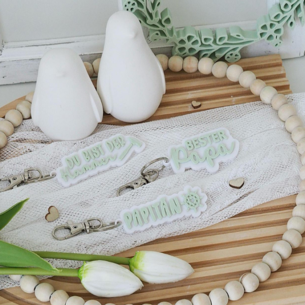 STL 3D Druck Datei Schlüsselanhänger 3er Papa Vatertag Papitän Bester Papa Männergeschenk 3D-Druck Datei – Bild 7