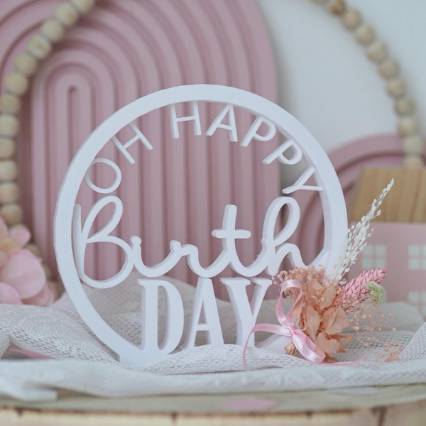 STL 3D Druck Datei Schild Geburtstag Statement Aufsteller OH HAPPY BIRTHDAY 3D-Druck Datei – Bild 3