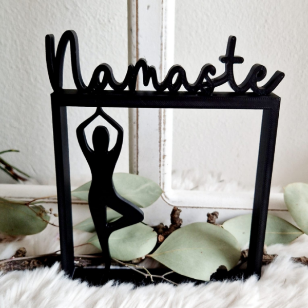 3D Druck Datei STL NAMASTE Sonnenfänger Aufsteller Statement 3D-Druck Datei – Bild 4
