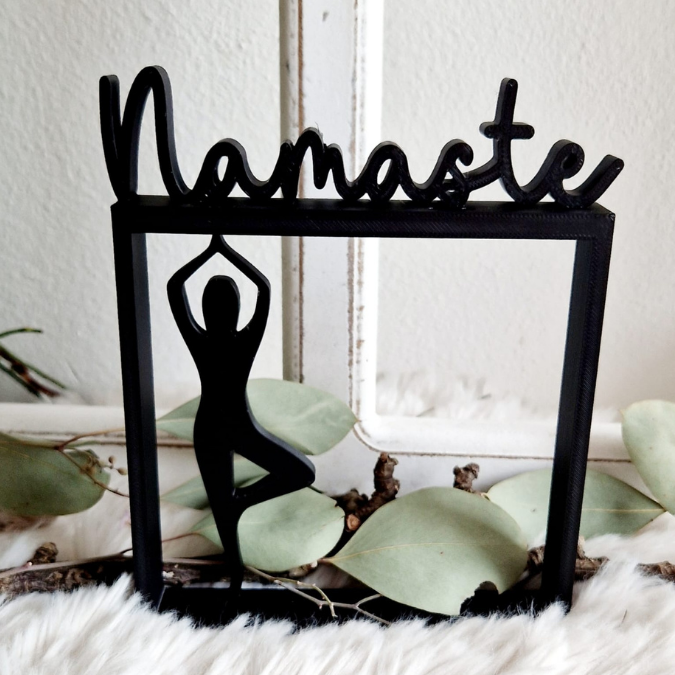 3D Druck Datei STL NAMASTE Sonnenfänger Aufsteller Statement 3D-Druck Datei – Bild 5