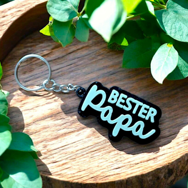 STL 3D Druck Datei Schlüsselanhänger 3er Papa Vatertag Papitän Bester Papa Männergeschenk 3D-Druck Datei – Bild 6