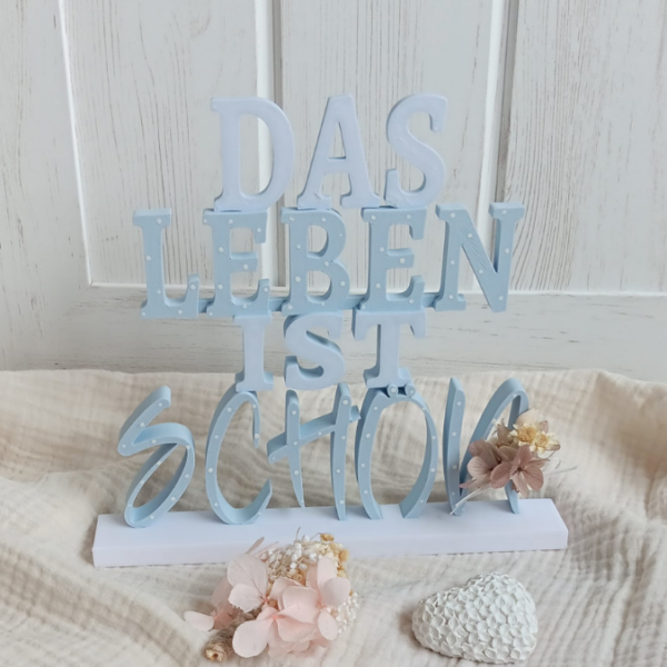 STL 3D Druck Datei Schriftzug Das Leben ist schön 3D-Druck Datei – Bild 4