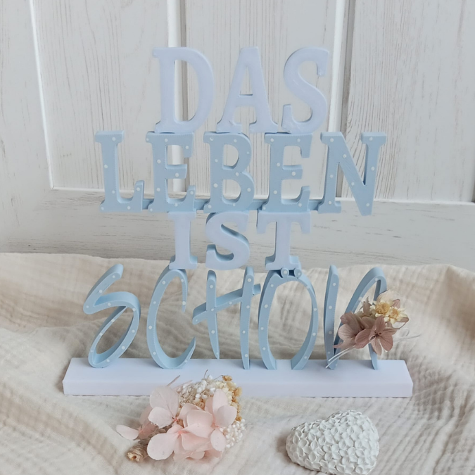 STL 3D Druck Datei Schriftzug Das Leben ist schön 3D-Druck Datei – Bild 6