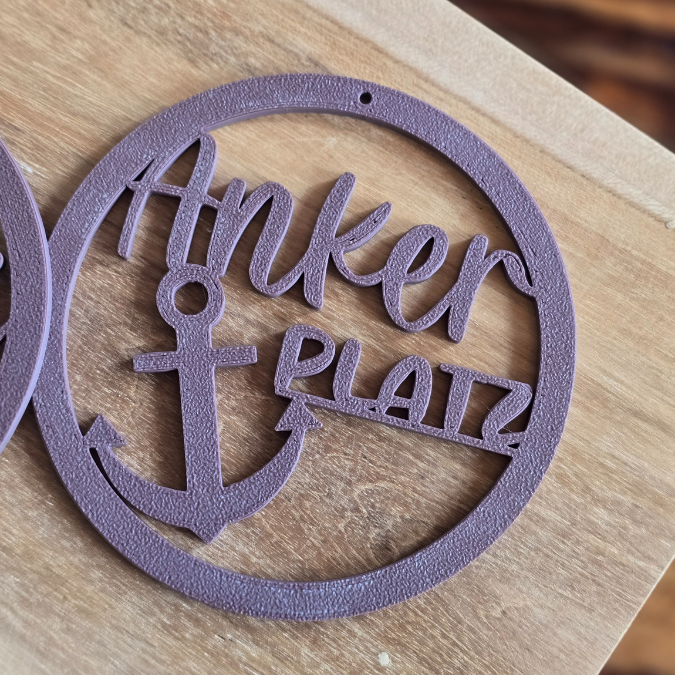 STL 3D Druck Datei Kränze 2er Ahoi und Ankerplatz Maritim Anhänger Meer Anker Leuchtturm Geschenkidee 3D-Druck Datei – Bild 2
