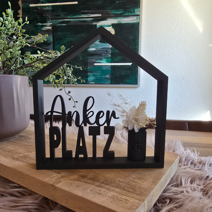 STL 3D Druck Datei Haus Ankerplatz zum füllen Häuschen Häuschenliebe 3D-Druck Datei – Bild 2