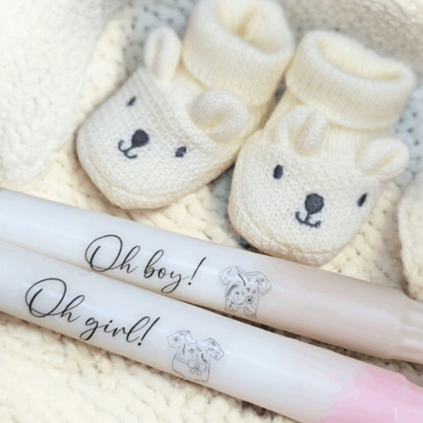 PDF - Kerzentattoo Vorlage - BABY Flower Geburt - A4 Kerzentattoos zum selber drucken – Bild 3