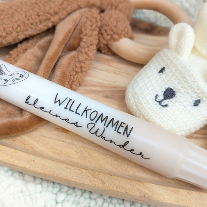 PDF - Kerzentattoo Vorlage - BABY Flower Geburt - A4 Kerzentattoos zum selber drucken – Bild 7
