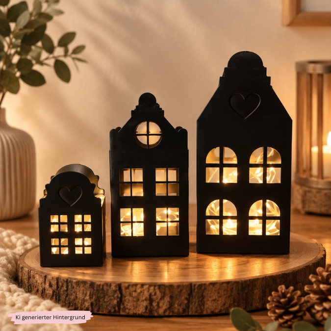 3D Druck Datei STL Teelichthäuschen Haus Häuser für LED Teelicht 3DDruck Datei – Bild 2