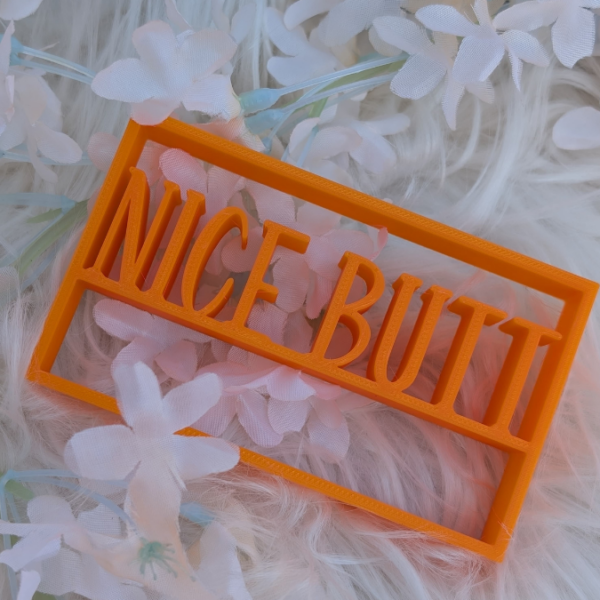 STL 3D Druck Datei Schild Statement Nice butt Aufsteller  Toilette Gäste Wc Bad 3D-Druck Datei – Bild 4