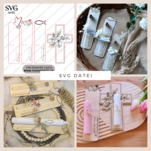 SVG Laser Datei Kirchliche Anlässe Halter für Geldgeschenke und Kerzen Laserdatei