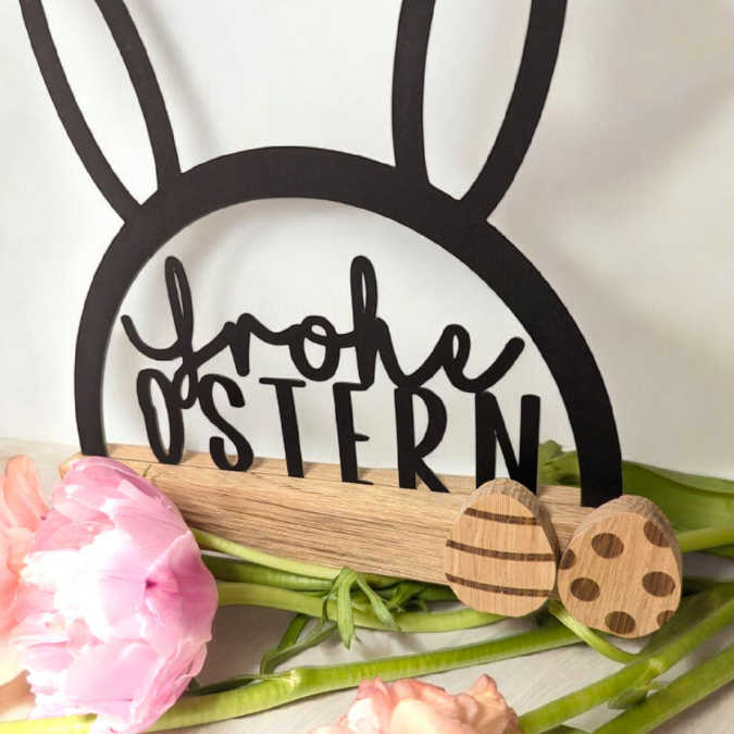 SVG Laser Datei Hasenbogen Klötzchenbogen Hasenohren Floral Osterei Osterdeko SVG Datei – Bild 27