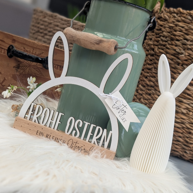 SVG Laser Datei Hasenbogen Klötzchenbogen Hasenohren Floral Osterei Osterdeko SVG Datei – Bild 28