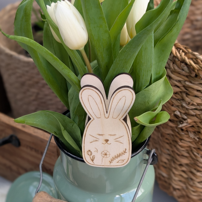 SVG Laser Datei 8 Designs Hasen Mini Hasen zum füllen mit Blumen, Geld oder Ballonlicht Designs Ostern Osterhase SVG-Datei – Bild 18