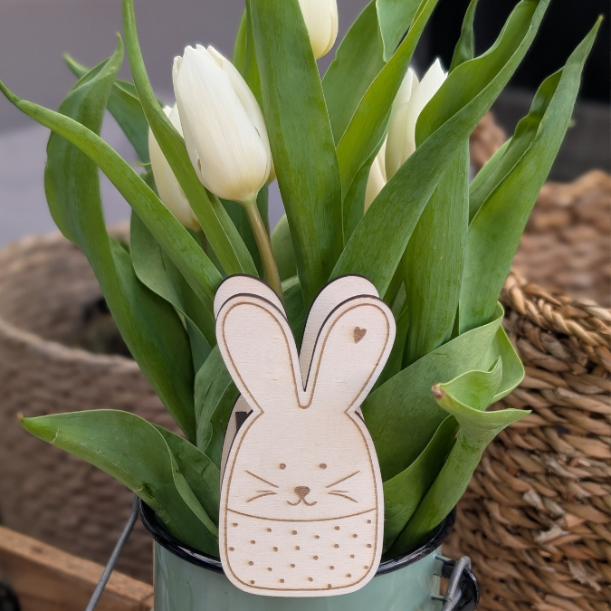 SVG Laser Datei 8 Designs Hasen Mini Hasen zum füllen mit Blumen, Geld oder Ballonlicht Designs Ostern Osterhase SVG-Datei – Bild 13